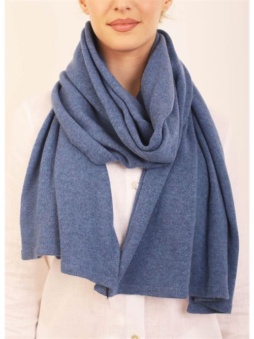 Maxi cashmere scarf Art Tricot | MAXISCIARPACASHMEREAZZURRO
